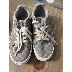 Vans Checkerboard Gray Youth Sneakers Size 1 | Classic Skate Shoes
